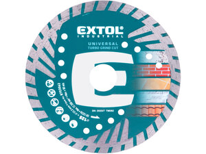 Gyémántvágó, ipari korong, TURBO GRIND CUT, gyors vágás; 125×22,2mm, száraz és vizes vágásra