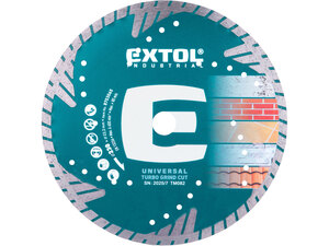 Gyémántvágó, ipari korong, TURBO GRIND CUT, gyors vágás; 230×22,2mm, száraz és vizes vágásra