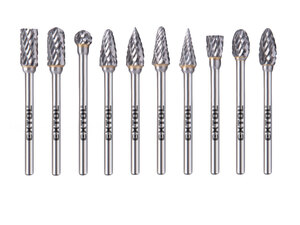 Mini keményfém turbómaró (rotormaró) klt. 10 db, átmérő 6×13mm/szár 3mm, keresztfogazás