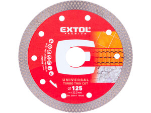 Gyémántvágó, ipari korong, TURBO Thin Cut, extra vékony vágás: 1,4mm vastagság; 125×22,2mm, száraz és vizes vágásra