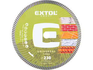 Gyémántvágó TURBO; 230×2,6×22,2mm, max.6.600 ford/perc